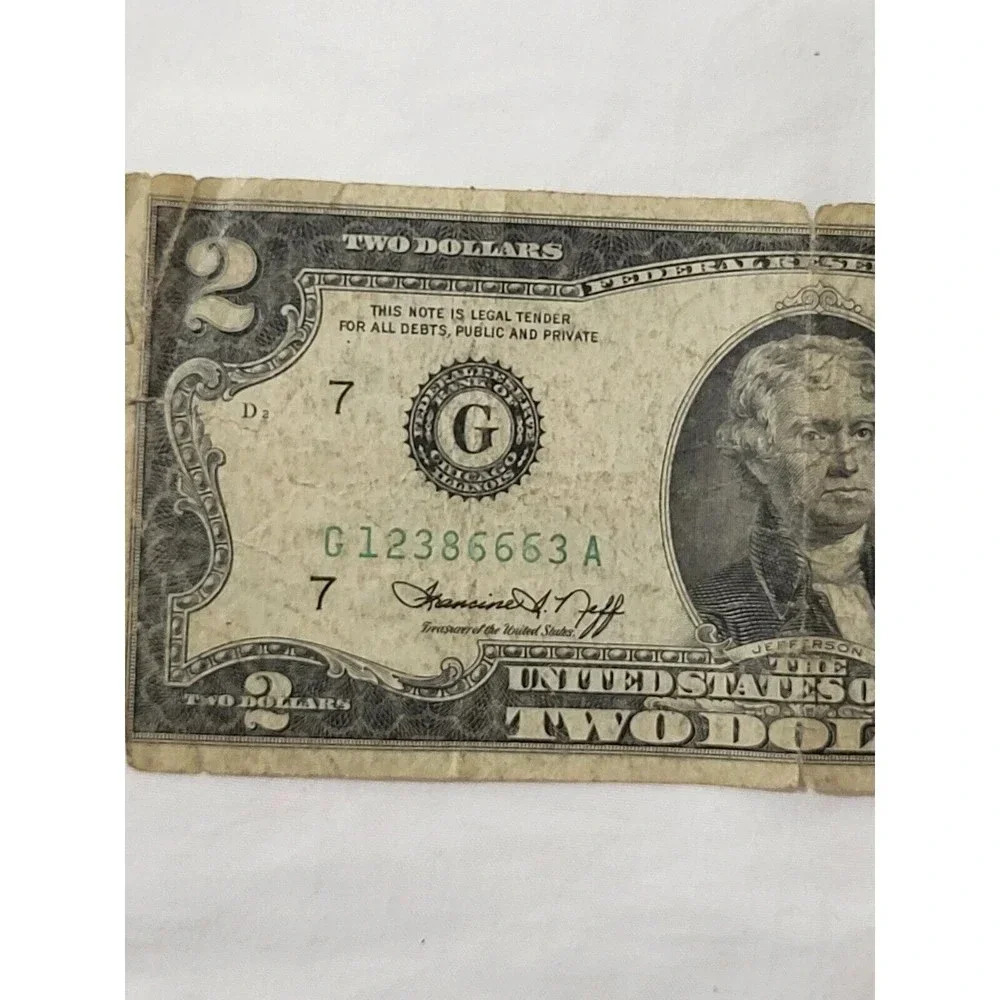 Rare 1976 $2 TWO DOLLAR BILL  G 123 Triple 6's  666 - Picture 4 of 8